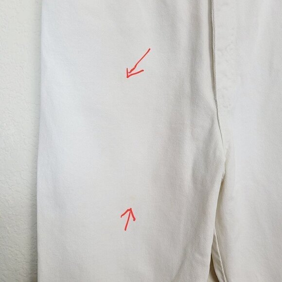 Vintage Forenza White Jeans Sz 12 100% Cotton Made In USA Zippered Ankles 1980s - Picture 8 of 14